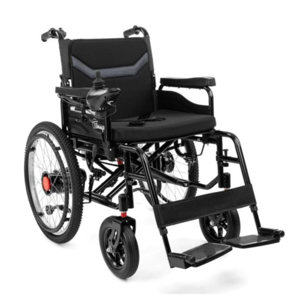 ELECTRIC TIM el - kørestol inkl. joystick til ledsager | Store baghjul