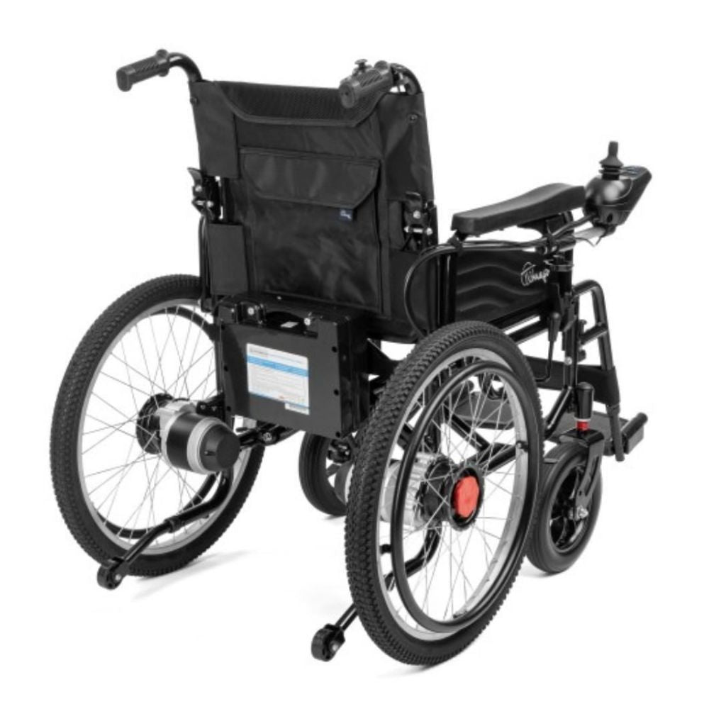 ELECTRIC TIM el - kørestol inkl. joystick til ledsager | Store baghjul