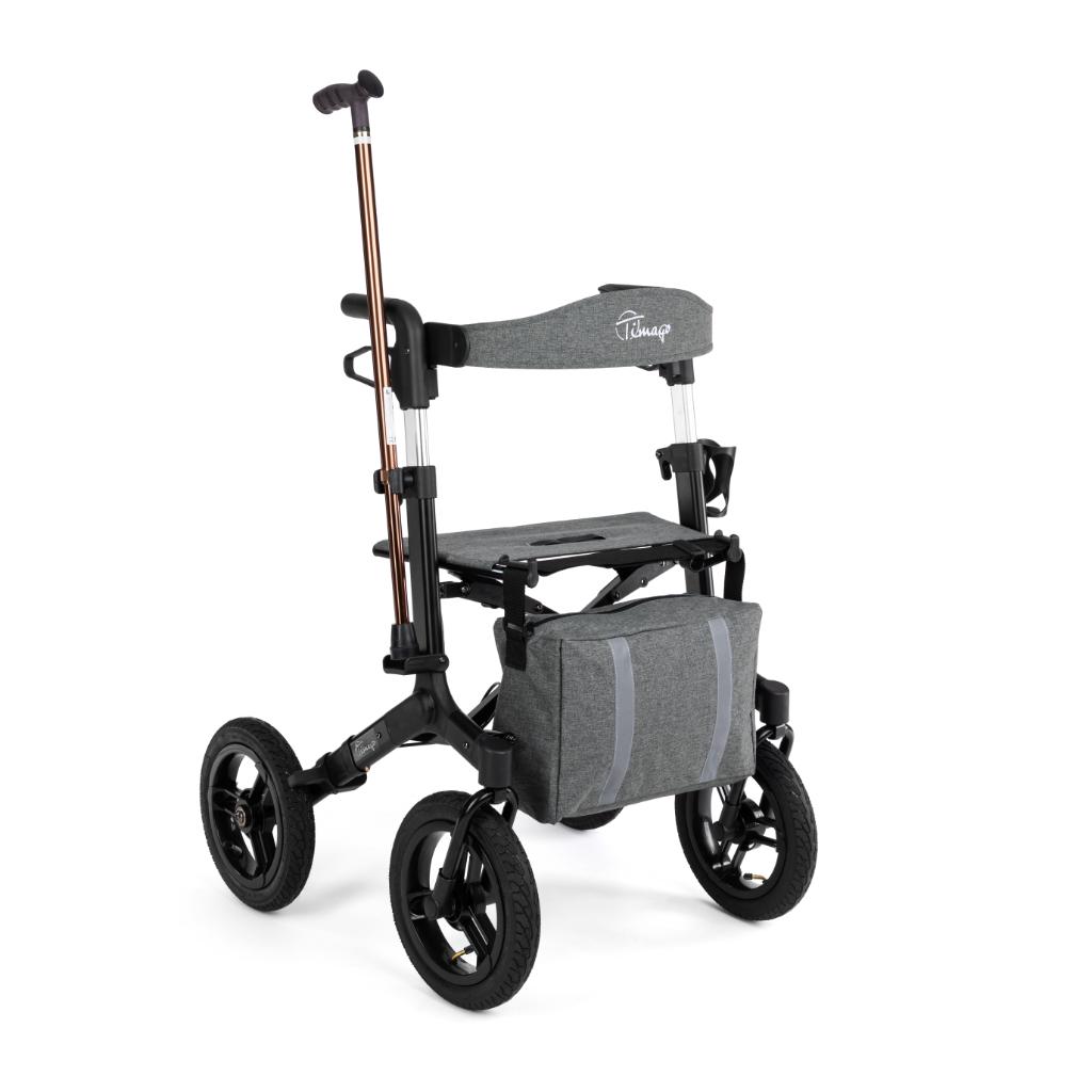 RANGER AIR BLACK rollator med lufthjul | TIMAGO