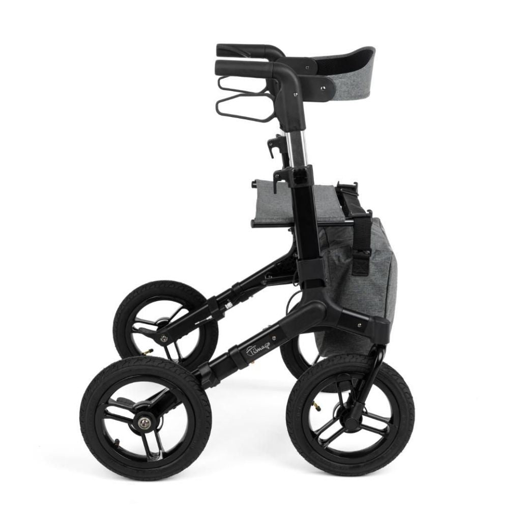 RANGER AIR BLACK rollator med lufthjul | TIMAGO