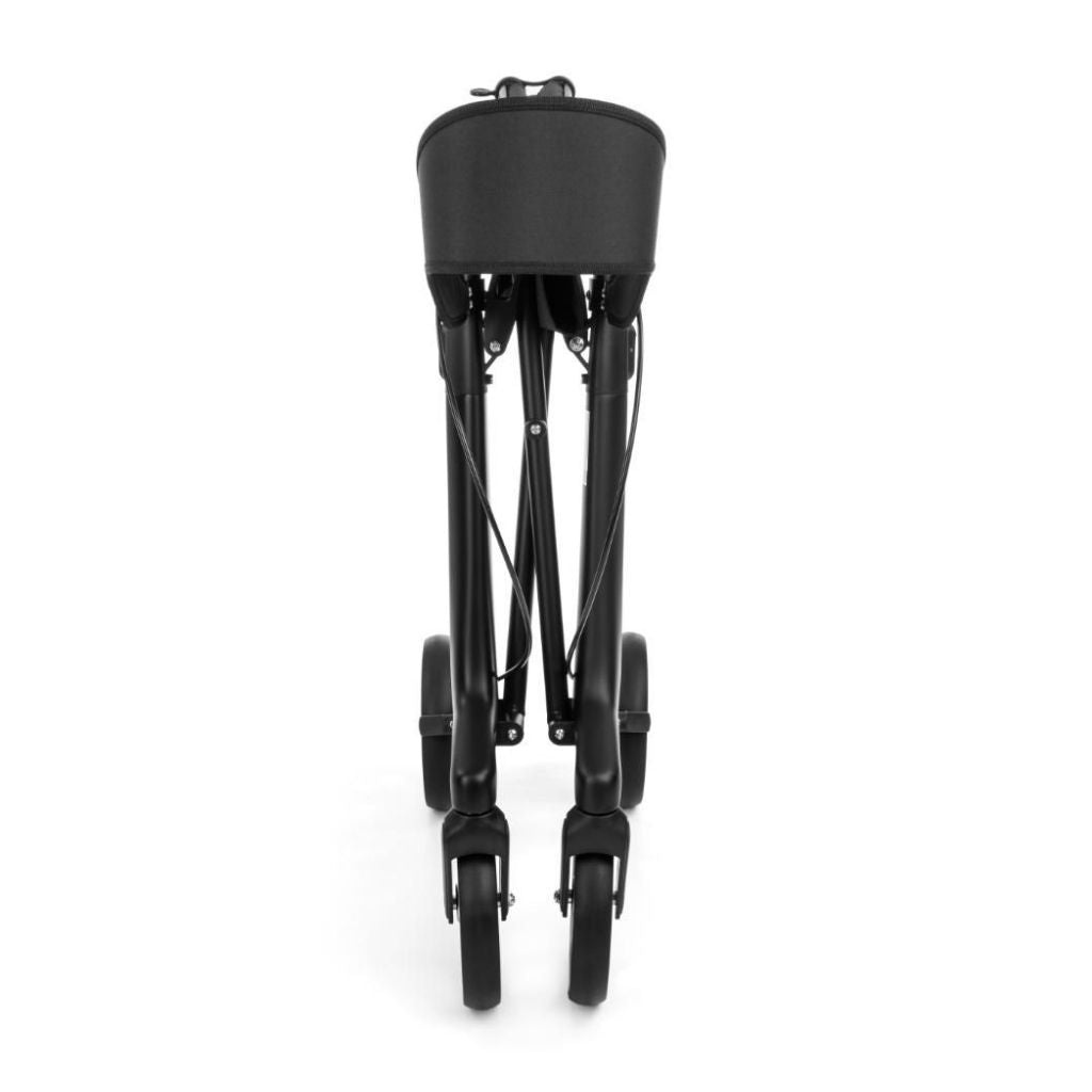 FUTURO BLACK | Kulfiberrollator 5,3 kg | Bløde hjul