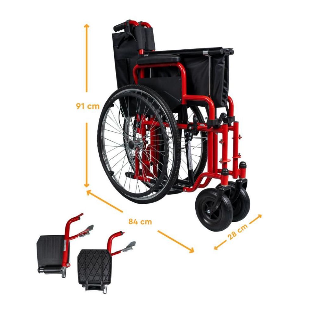 XL Rollstuhl | 182 kg | Sitzbreite 56 cm | Faltbar